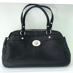 Vintage Coach EUC Black Pebbled Leather Handbag